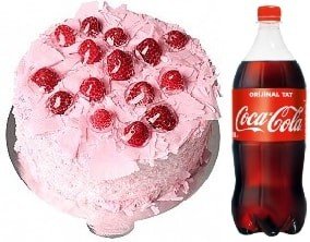 Frambuazlı Pasta Cola Hediyeli