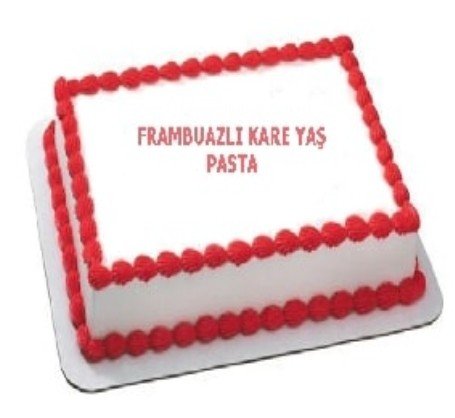Özel Yapım 60 Kişilik Kare Dikdörtgen Frambuazlı Pasta